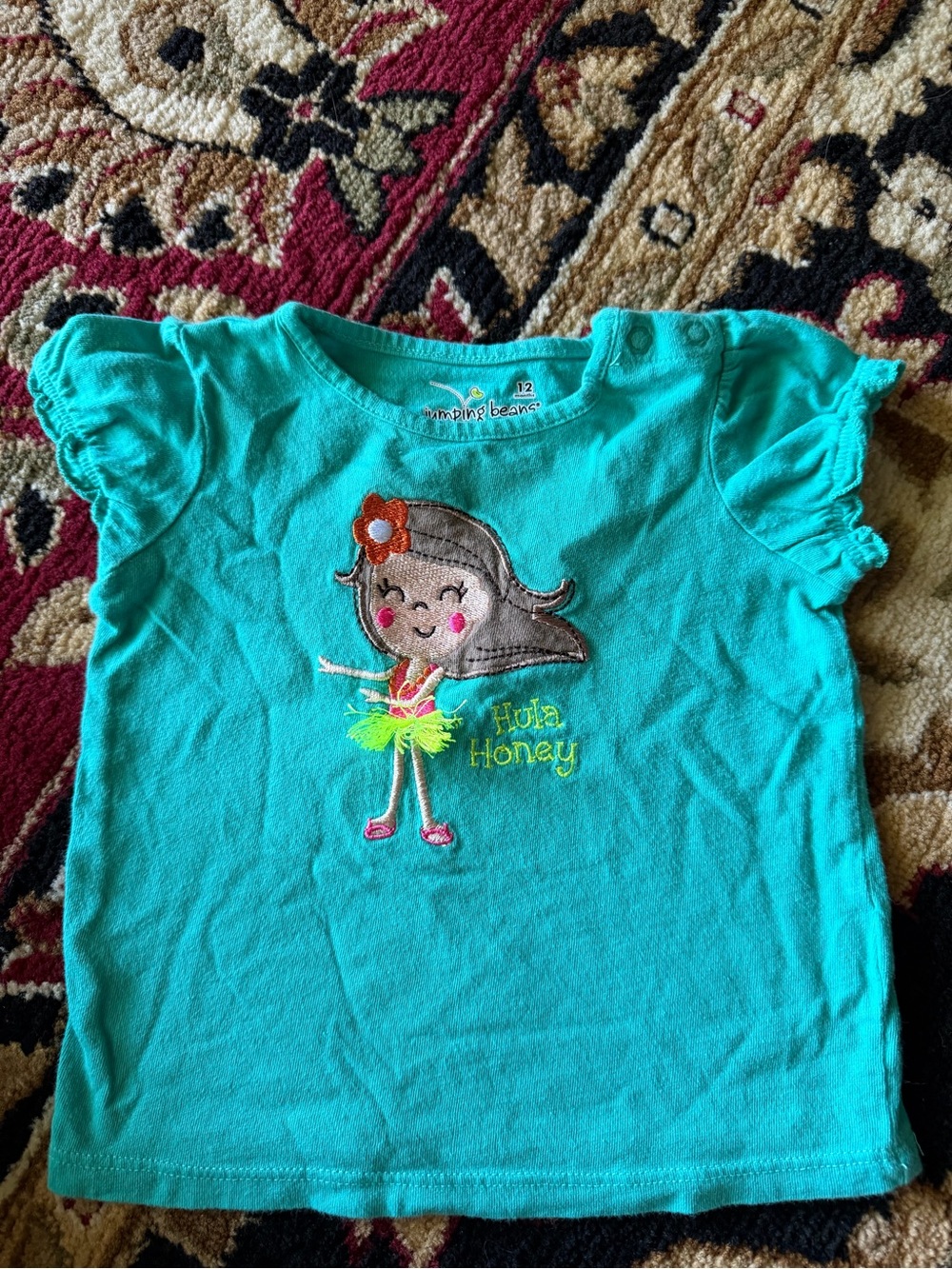 10/20 Jumping beans Turquoise Hula Honey Graphic Tee
